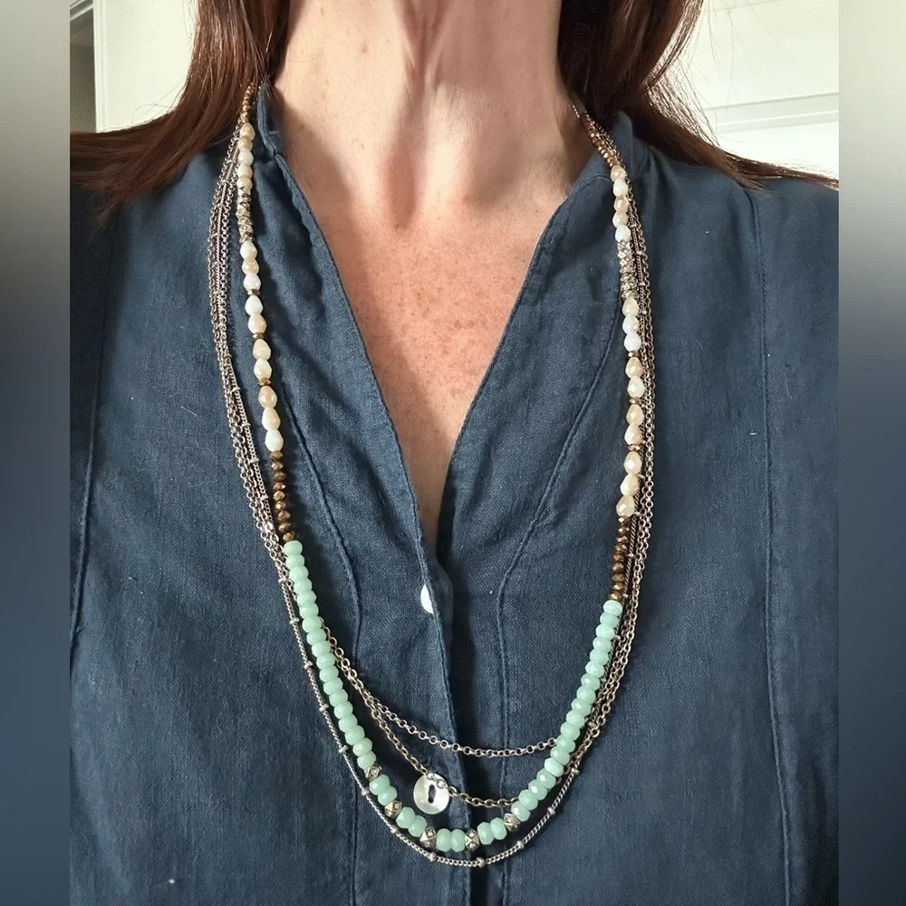 Turquoise Strands Layering Necklace​​​​​​​​